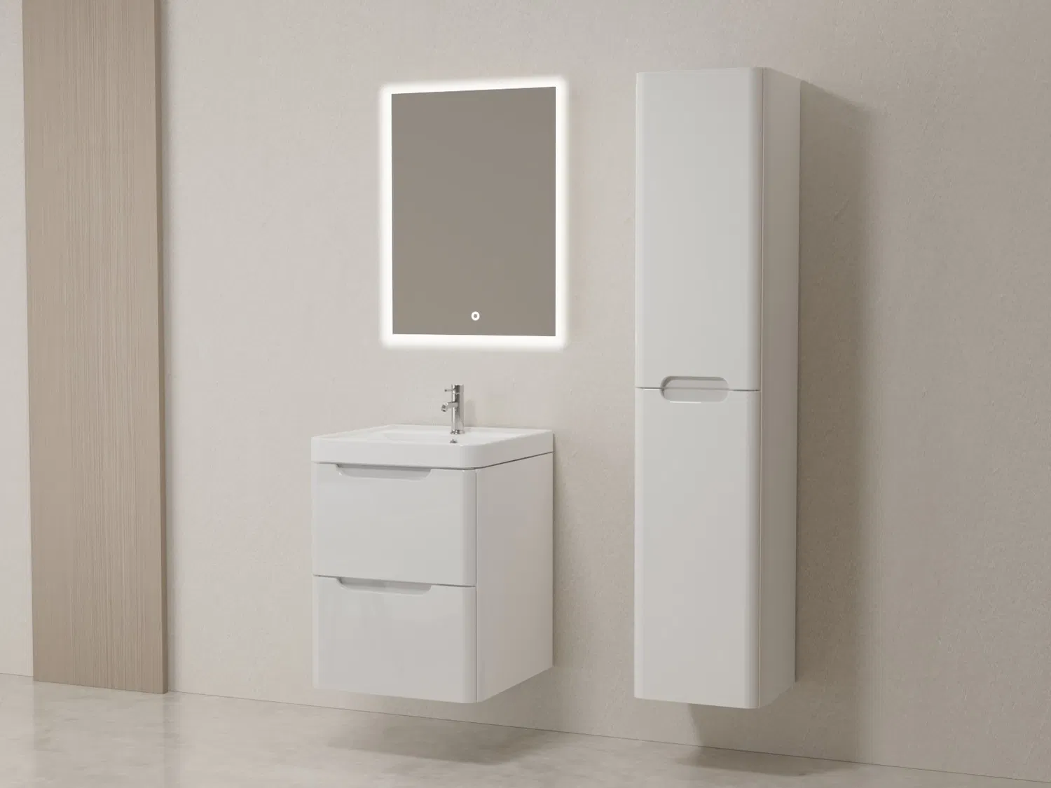 중국산 48인치 소결된 돌 수조 예술 세면대 LED 거울 캐비닛이 있는 단단한 나무 욕실 세면대 캐비닛