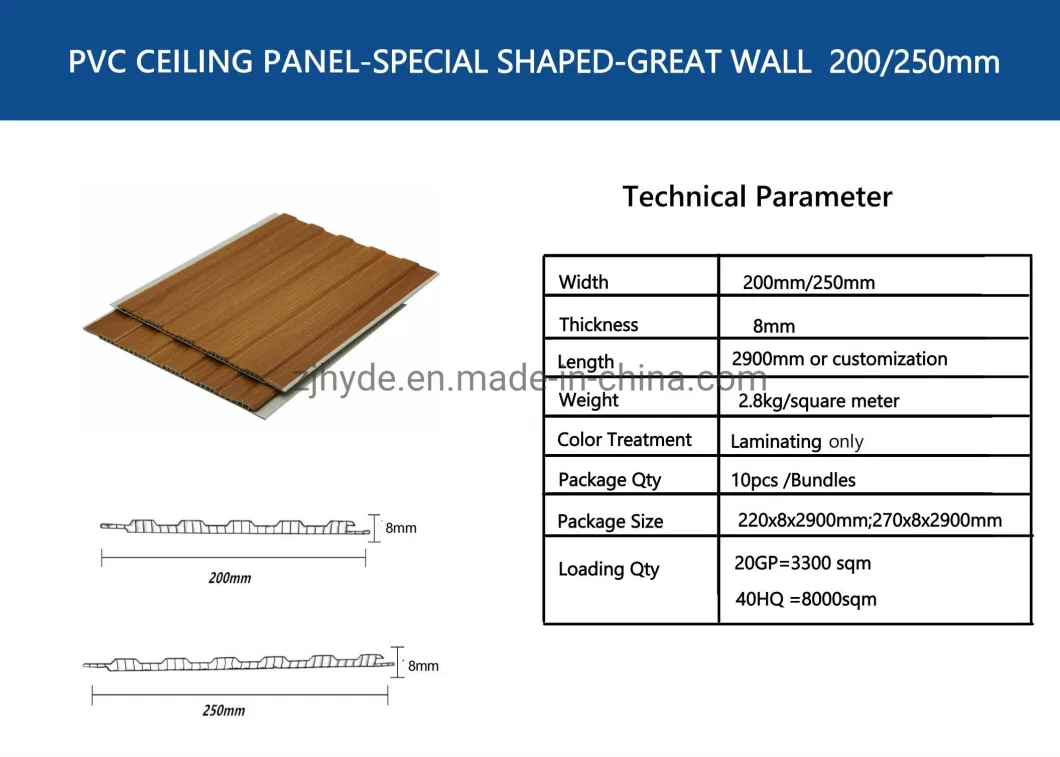 China Wholesale Sample Customization Width 200mm/250mm/300mm/400mm Laminated 3D Fireproof PVC False Ceiling Shower Wall Board Sheet and PVC Panel