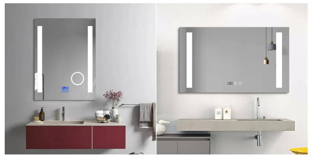 Smart LED Light bathroom Mirror Defogger with Aluminum Back Cover