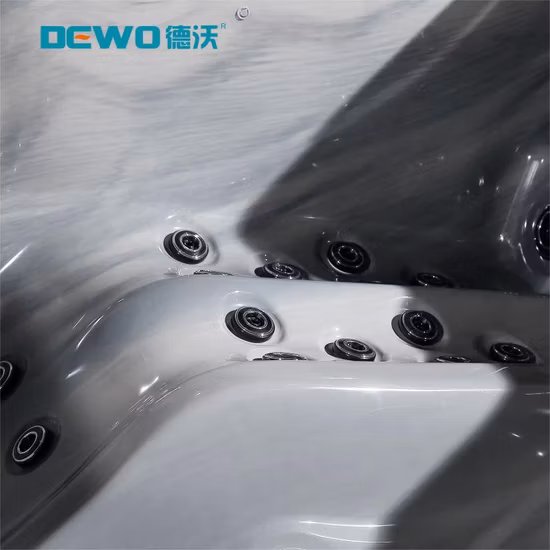 Sunrans 아크릴 욕조 월풀 마사지 수영 스파 풀 6인 야외 고품질 럭셔리 하이드로 미국 뒷마당용 발보아 온수 욕조